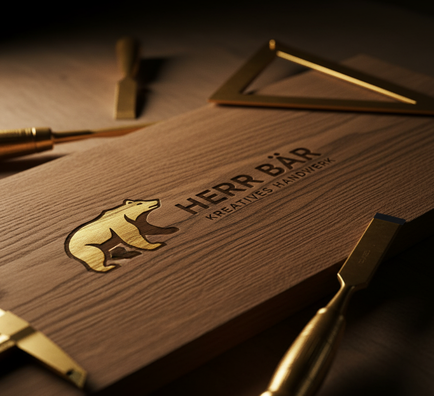 Handwerk Branding auf Holz